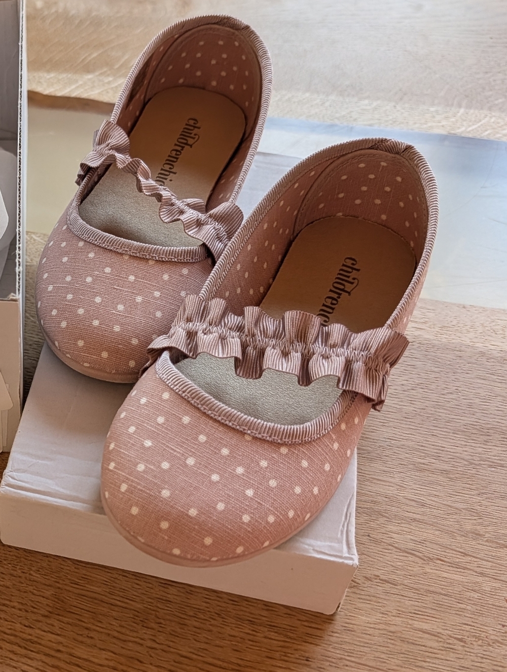 Childrenchic Pink Polka Dot Mary Jane Kids Shoes Sz11/EU 28 NEW IN BOX